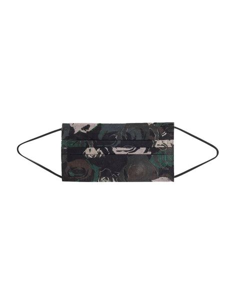 barrière unisex disposable medical masks in army green rose camoflage print 5 pack